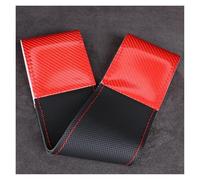Coprivolante Per Ruote Universali Da 38 Cm Per Coprivolante Auto In Fibra Di Carbonio Nero Marrone Di Lusso Alla Moda E Durevole Cucito A Mano(Red)