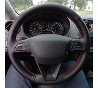 Coprivolante Per Seat Per Leon 5F Mk3 2013-2019 Per Ibiza 6J Per Tarraco Per Ateca Per Alhambra Copertura Antiscivolo Similpelle Intrecciata Copri Volante Auto(Light Blue Thread)