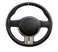 Coprivolante Per Subaru Per BRZ 2012-2015 Coprivolante Auto In Morbida Similpelle Nera Cucito Mano Fai Da Te Copri Volante Auto(Red Blue Thread)