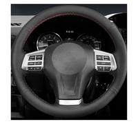 Coprivolante Per Subaru Per Forester 2013-2016 Per Legacy Per Outback 2012-2014 Per XV 2011-2015 FAI DA TE Nero Ecopelle Copertura Del Volante Automobile Copri Volante(Black Thread)