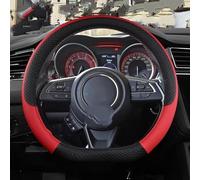 Coprivolante per Suzuki per Swift 2017 2018 2019 2020 2021 Copertura del Volante dell'automobile in Pelle Microfibra + Accessori Auto in Fibra di Carbonio Volante Protezione Copri (Colore : D Shape R