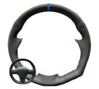 Coprivolante Per Tesla Per Il Modello 3 2017-2020 Accessori Interni Auto Coprivolante Perforato In Microfibra Nera Cucita A Mano(Blue Thread)