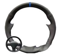 Coprivolante Per Tesla Per Il Modello 3 2017-2020 Accessori Interni Auto Coprivolante Perforato In Microfibra Nera Cucita A Mano(3 Colors thread)