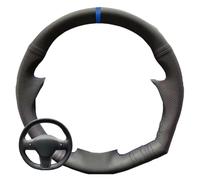 Coprivolante Per Tesla Per Il Modello 3 2017-2020 Accessori Interni Auto Coprivolante Perforato In Microfibra Nera Cucita A Mano(Gray Thread)