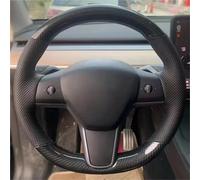 Coprivolante Per Tesla Per Il Modello 3 2017-2020 Coprivolante Per Auto Accessori In Pelle Scamosciata In Fibra Di Carbonio Cuciti A Mano(44)