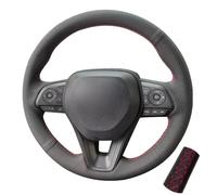 Coprivolante Per Toyota, per Corolla, per RAV4, Coprivolante in similpelle nera(Rosso)