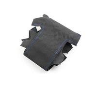 Coprivolante Per VW Per Crafter 2006-2016 Rivestimento Interno Pelle Scamosciata Per Volante Auto(Black-blue line)