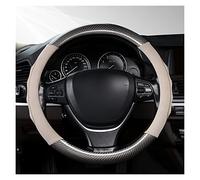 Coprivolante protettivo in fibra di carbonio + pelle scamosciata per volante auto X1 X2 X3 X4 F06 F10 F15 F16 F20 F21 F25 F26 F30 F32 F80 F82 (beige)