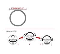 Coprivolante protettivo in pelle scamosciata di mucca, coprivolante per auto, Mercedes per Ben e AMG, 38 cm, modelli A, C, CLA, E, GLA, GLC, GLE, S, B, CLS (rosa a forma di O)
