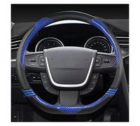 Coprivolante protettivo per Peugeot 508 2011 2012-2017 2018 508 SW 2011-2018 in pelle in fibra di carbonio a forma di D accessori auto (blu)