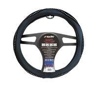 Coprivolante Snappy Black Ecopelle nera con strass per volanti diametro 37-39