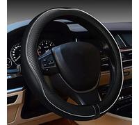 Coprivolante spesso per auto, design antiscivolo e sicuro, materiale morbido e traspirante, completamente avvolgente, stile sportivo (linee bianche e nere)