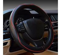 Coprivolante spesso per auto, design antiscivolo e sicuro, materiale morbido e traspirante, completamente avvolgente, stile sportivo (linee nere e rosse)