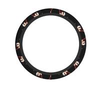 Coprivolante stampato con motivo panda rosso, coprivolante universale da 38,1 cm, antiscivolo, assorbe il sudore,