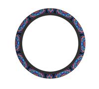 Coprivolante stampato con motivo retrò, coprivolante universale da 38,1 cm, antiscivolo, assorbe il sudore,