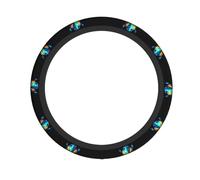 Coprivolante stampato con scarabeo metallico, copertura protettiva universale per volante da 15 pollici, antiscivolo, assorbe il sudore,