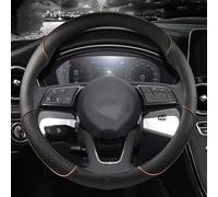 Coprivolante Traspirante Antiscivolo Coprivolante Per Auto In Pelle Microfibra Accessori Auto Per A1 8X A2 A3 Q3 Q5 Q2 A4 A5 A6 Per Avant(Caffè)