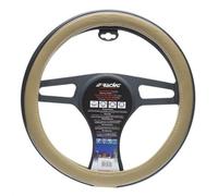 Coprivolante Trophy 6 in Eco-pelle Nera/Beige per Volanti Ø37-39 Simoni Racing