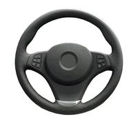 Coprivolante Universale Antiscivolo Artificiale Treccia Su Misura Volante automobile Copertura involucro Per BMW E83 X3 2003-2010 Per E53 X5 2004-2006(Gray Thread)