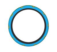 Coprivolante universale con bandiera dell'Impero brasiliano, 38 cm, antiscivolo, spesso, elastico, accessorio per auto per uomini e donne, adatto per la maggior parte delle auto