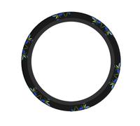 Coprivolante universale con stampa di fiori di fiordaliso, 38,1 cm, antiscivolo, assorbe il sudore,