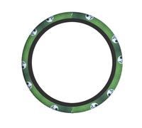 Coprivolante universale con stampa di pallone da calcio su erba - volante traspirante per auto, SUV, camion - decorazione per interni auto