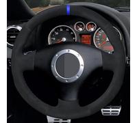Coprivolante Universale Coprivolante auto cucito mano pelle scamosciata per A2 8Z A3 8L per Sportback A4 B6 per Avant A6 C5 A8 D2 TT 8N S3 S4 RS 4 RS(Filo nero)