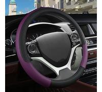 Coprivolante Universale Coprivolante per auto ecopelle quadrata goffratura per Civic 2004 2006 2007 2008 2009 2012 2013 2014 Accessori Auto(Purple8)