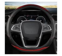 Coprivolante Universale Coprivolante Per Auto In Microfibra Di Pelle 38 Cm Per Ford Per EcoSport Per Escape Per Kuga Per Expedition EL Antiscivolo Resistente All'usura Coprivolante Auto(RED D)