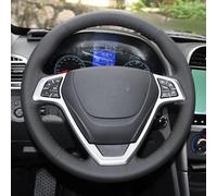 Coprivolante Universale Coprivolante per auto in pelle artificiale per Chery per Tiggo 3 2011 2012 2013 2014 2015 2016 2018(Linea nera)
