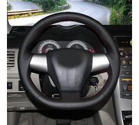 Coprivolante Universale Custodia coprivolante in vera pelle per Toyota per COROLLA 2011 RAV4 2012 Auto-styling(Linea rossa)