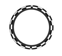 Coprivolante universale da 15 pollici con motivo a scacchi bianco e nero retrò, antiscivolo avanzato, traspirante, per uomo e donna.