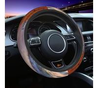 Coprivolante universale da 15 pollici con poesia "Footprints in The Sand", antiscivolo, elastico, traspirante, accessorio per volante auto