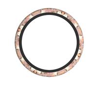 Coprivolante universale elasticizzato bianco coniglio fiore 15 pollici auto Wheel Protector antiscivolo grip & facile da installare per auto, camion, SUV