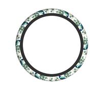 Coprivolante universale elasticizzato con pavoni sul ramo e piante paesaggistiche da 38,1 cm, antiscivolo, facile da installare, per auto, camion, SUV