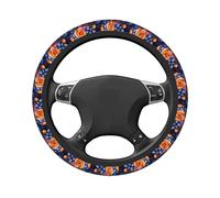 Coprivolante universale elasticizzato per auto con motivo floreale e tulipani, con rose, 38 cm, antiscivolo, traspirante, per SUV e camion