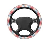 Coprivolante universale elasticizzato per auto, morbido, con texture ad acquerello, blu, rosso, giallo, 38 cm, antiscivolo, traspirante, per SUV e camion