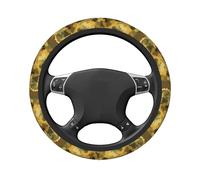 Coprivolante universale elasticizzato per auto, motivo mimetico, verde, marrone, 38 cm, antiscivolo, traspirante, per SUV e camion