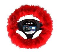 Coprivolante Universale Fluffy Fur Rosso Pelliccia Eco 37-39cm Simoni Racing