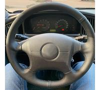 Coprivolante Universale Nero Pelle Artificiale Copertura Volante automobile Per Vecchio Per Hyundai Per Elantra Per Tiburon RD2 2004-2011 Accessori Auto(Linea nera)