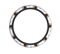 Coprivolante universale per auto, bianco, Papillon, con stampa completa, in tessuto elastico, per auto, camion, SUV, ATV, ecc
