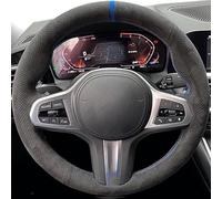 Coprivolante Universale Per BMW G30 G31 G32 G20 G21 G14 G15 G16 X3 G01 X4 G02 X5 G05 Coprivolante per auto personalizzato Treccia scamosciata antiscivolo(Style 5)
