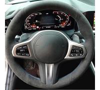 Coprivolante Universale Per BMW G30 G31 G32 G20 G21 G14 G15 G16 X3 G01 X4 G02 X5 G05 Coprivolante per auto personalizzato Treccia scamosciata antiscivolo(Style 2)