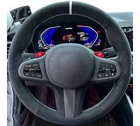 Coprivolante Universale Per BMW G30 G31 G32 G20 G21 G14 G15 G16 X3 G01 X4 G02 X5 G05 Coprivolante per auto personalizzato Treccia scamosciata antiscivolo(Style 4)