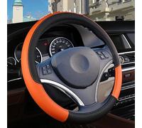 Coprivolante Universale Per BMW G30 G31 Serie 5 Coprivolante per auto Accessori auto antiscivolo in pelle PU(Orange4)