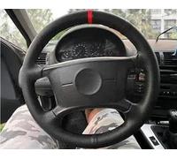 Coprivolante Universale Per BMW Serie 3 5 E36 E46 E39 1998 1999 Per X3 E83 X5 E53 2000-2006 Volante per auto Cover in pelle Decor Nero con striscia rossa