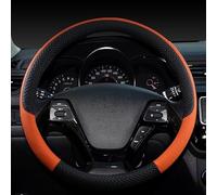 Coprivolante Universale Per Kia Per Picanto per Morning Car Coprivolante volante in treccia Accessori auto interni in pelle(Orange4)