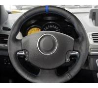 Coprivolante Universale Per Megane 2 2003-2008 Per Kangoo 2008 Per Scenic 2 2003-2009 Volante per auto Copertura in pelle Decor Nero con striscia blu