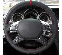 Coprivolante Universale Per Mercedes Per Benz C GL G M Classe W204 W463 X166 W166 Treccia Cucito A Mano Linea Rossa Bar Volante copertura Trim Accessori