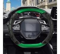 Coprivolante Universale Per Peugeot 3008 4008 5008 Coprivolante per auto Gel di silice Cuoio antiscivolo Massaggio Accessori auto(Green5)